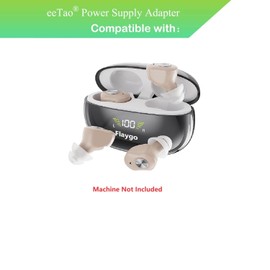 eeTao USBC AC/DC Adapter Charger Compatible with Earrck Flaygo GM-953 GM953 GM-353T Hearing Aids Hearing Amplifiers for Seniors Ultra-Long Battery 5V DC5V 5VDC 5.0V Power Supply Charging Cable Cord