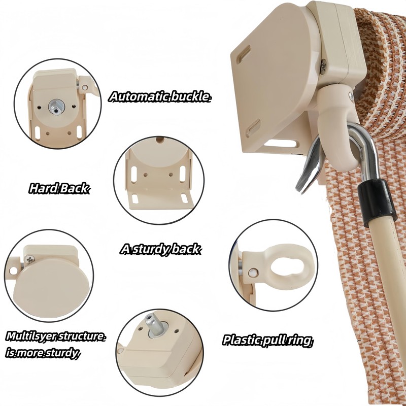 Generic Shade Cordless Bracket for Coolaroo Outdoor Exterior Roller Blind,