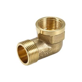 sourcing map Brass Pipe Fitting 90 Degree Street Elbow G3/4 Male X G3/4 Female