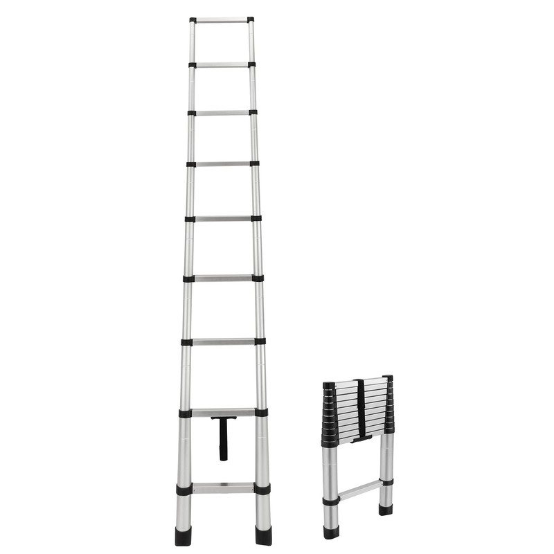 RecPro RV Aluminum Telescoping Ladder | Collapsible Extension Ladder (10.5