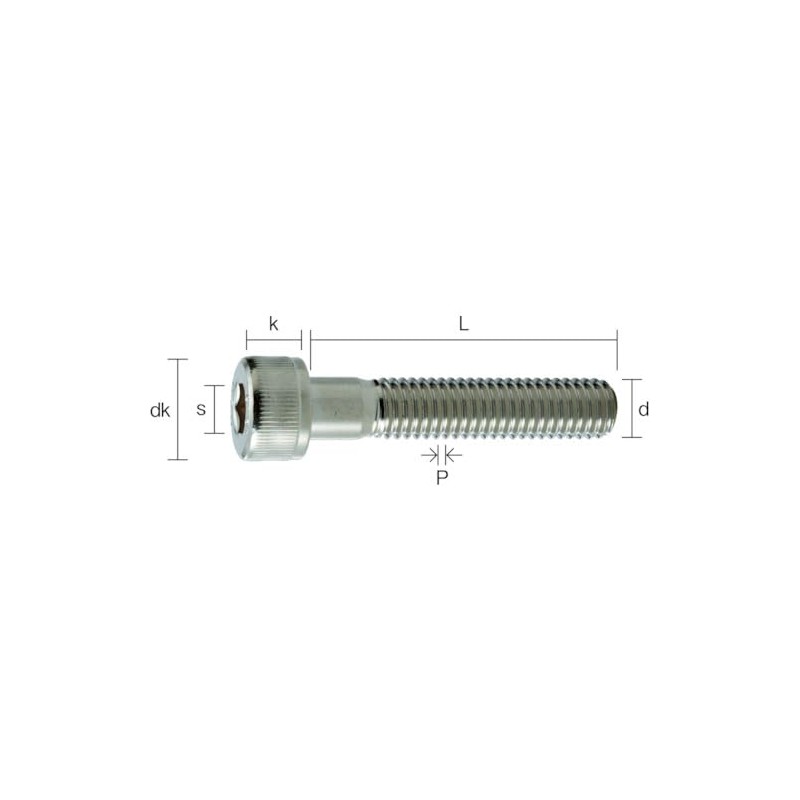 TRUSCO Y154-0350 Hex Socket Screw Steel Plated Half Screw M3