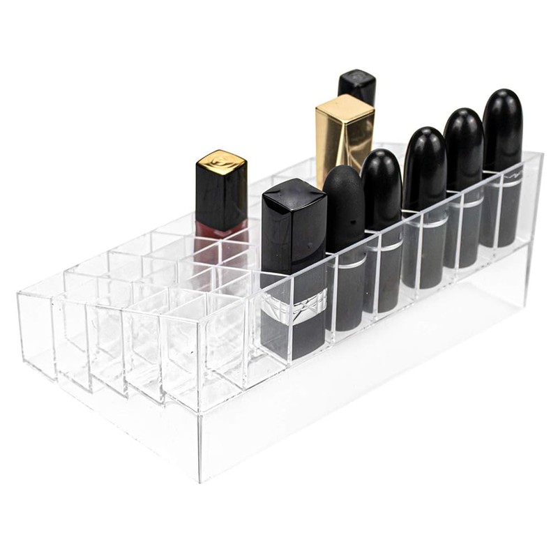 LznYi Lipstick Holder, 40 Slots Acrylic Lipstick Holder Organizer Case
