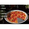 DecorRack 13 Inch Alloy Steel Pizza Pan, Non-Stick Coating, Serving