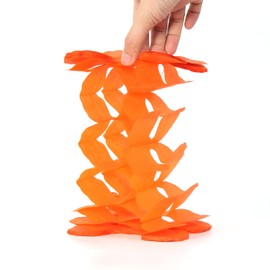 Yellow-Orange Fall Thanksgiving Party-Decorations Streamers - 12pcs Marigold Garland for Decoration 4-Leaf Clover Paper Streamer, Birthday Baby Shower Wedding Banners Decor Ouruola