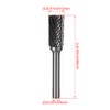 CNBTR Silver 6x12mm A-Type Rotary Burr Drill Bit Double Tool
