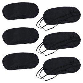 6 Pack Sleep Eye Blindfold Shade Cover, Sleeping Blindfold for Men & Women, Suitable for Lunch Break/Travel/on The Plane/Hotel/Camping Usage (Black)