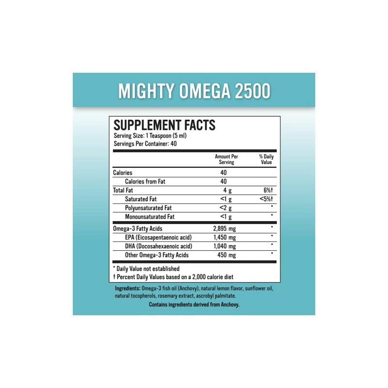 Mighty Omega 2500 Potent Omega 3 Supplement - 2500 MG