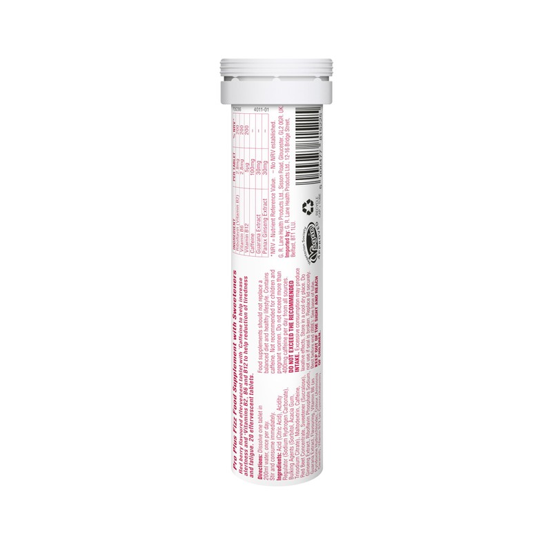 Pro Plus Fizz - 20 Effervescent Berry Flavour Tablets -