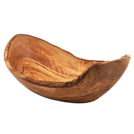 Naturally Med Olive Wood Natural Fruit Bowl/Salad Bowl/Serving Bowl 12.5"