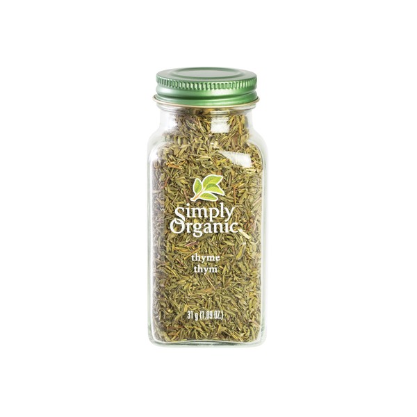 Simply Organic Thyme Leaf, Certified Organic - 31g Glass Bottle - Thymus vulgaris L.
