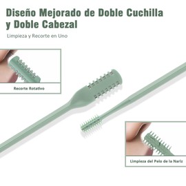 5 Pcs 2 en 1 Rasuradora de Nariz,Cortador de Pelo Nasal,con Cuchilla de Doble Filo,360° Giratorio,Portátil y Lavable a Mano,Depiladora de Nariz,Unisex