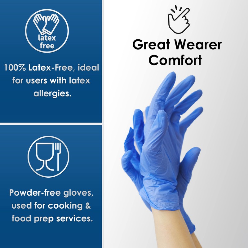Medicom Vitals Vinyl Disposable Gloves - 100 Count - Medium