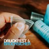 Tuuters 75 Medikamentenbecher, 30ml – bruchsicher, Schnapsbecher, Medizinbecher (Blau +