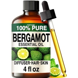 KUKKA essential oils Kukka Aceite Esencial De Bergamota Para Difusor Y Piel - 4 Fl Oz - Aceites Esenciales 100% Naturales Aceite De Bergamota Para El Cabello Champú Piel Y Aromaterapia Hacer