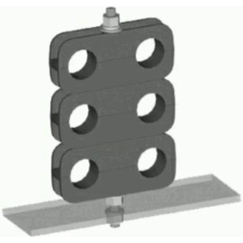 Wireless Solutions 10-pack Mini Coax WSMCSB-12 Blocks For 1/2 in Corrugated Cable Supports 2 Runs