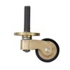 Semetall Solid Brass Swivel Caster with Rubber Wheels for Floor