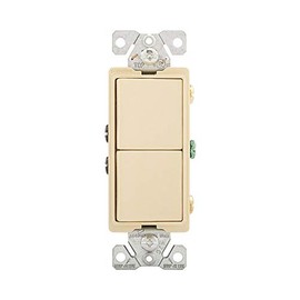 Eaton 7728V-SP 15-Amp 120-Volt Decorator Heavy Duty Grade Two Single-Pole Combination Switches, Ivory