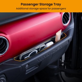 BANKKY 5PCS Center Console Organizer for 2018-2023 Jeep Wrangler JL JLU and Gladiator JT Accessories, Gear Shift Tray, Hanging Storage Box, Armrest Hidden Box, Passenger Side Grab Bar Tray, Not for JK