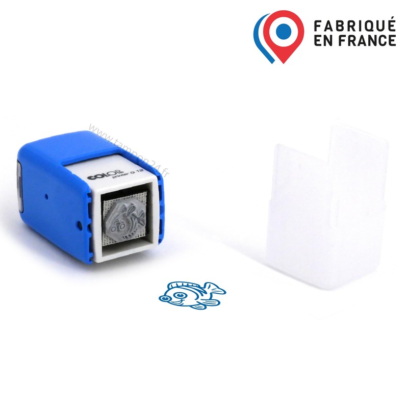 Funny Fish Stamp | 11 mm | Ink Pad with