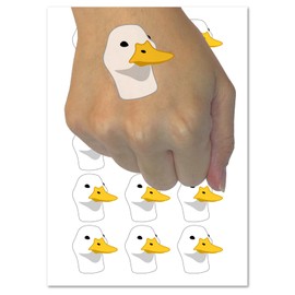 Pocket Duck Head Bird Temporary Tattoo Water Resistant Fake Body Art Set Collection - 15 2" Tattoos (1 Sheet)