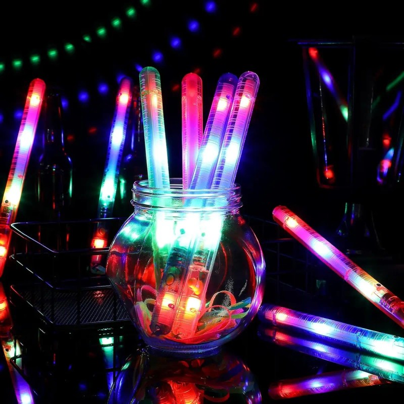 12 Pcs Varitas Luminosas Led Con Modos Para Fiestas Eventos