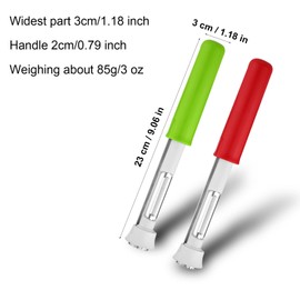 2pcs Apple Core Removal Tool, Stainless Steel 2-in-1 Apple Core Remover Apple Corer and Peeler Fruit Core Seed Remover Pear Fruit Corer Apple Corer Cutter for Home Kitchen Tools
