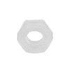 50Pcs Hex Nuts Plastic Environmental Protection Corrosion White Resistance Hexagonal