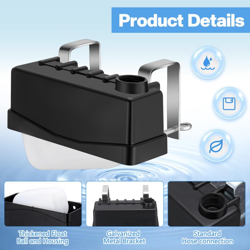 Cinnvoice 2 Pcs Water Trough Float Valve Stock Tank Float