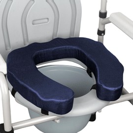 Raised Toilet Seat Cushion – High-Density Foam Booster Pad for Elderly, Seniors, Disabled – Soft Yet Firm Toilet Riser for Standard & Elongated Toilets – Non-Slip & Easy to Clean (2 inches)