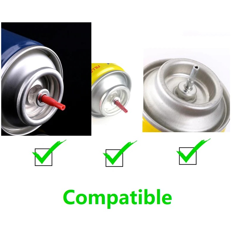 Dupont Lighter Gas Refill Adapters 5 in 1 set Yellow/Red/Green/blue