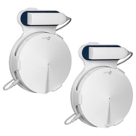 Wall Mount for TP-Link Deco M9 Plus Home WiFi System, Simple and Robust Wall Mount Stand Holder for TP-Link Deco M9 Plus Holder with Cable Management, No Messy Cables (Blue)