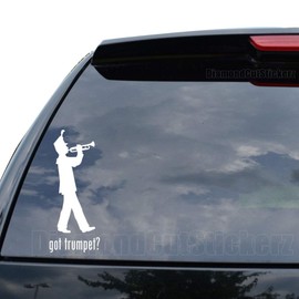 DiamondCutStickerz GOT Trumpet Marching Band School Decal Sticker Car Truck Motorcycle Window Bumper Laptop Wall Decor - Size (05 inch / 13 cm Tall) - Color (Gloss White)