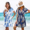Beachwear Vacation Bikini Cover-up Dress Bikini Cover-up Navy Blue/L