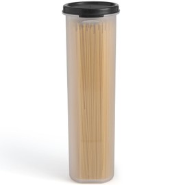 Tall Clear Spaghetti Pasta Container Storage With Lid.Multi-Purpose Kitchen Pantry Organization And Food Storage For Noodles Beans Straws - Airtight Leakproof Spaghetti Keeper BPA Free 37 oz.