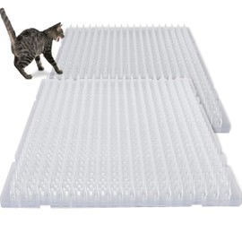 Nuanchu 20 tapetes repelentes de gatos para interiores y exteriores, 16 x 13 pulgadas, tapete disuasorio de plástico transparente para muebles, plantas, protectores de sofá