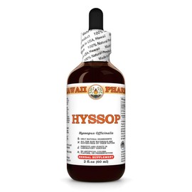 Hyssop (Hyssopus Officinalis) Dry Herb Tincture, Made in Hawaii, Organic Raw Materials, All Natural, Vegan, Pure Liquid Extract - 2 fl.oz