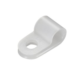 sourcing map Nylon R-type cable clamps, cable clamps, fits wire management, 6.4 mm, pack of 50