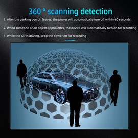 3.2 Inch Radar Induction Dash Cam, HD Recording, Lightweight Body, 4K Dual Front and Rear Recording,Free 64GB TF Card