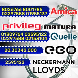 Round Element Heater Resistance Furnace 2000W 230V with Original Code 8026766 8001785 for Amica - 10 Year Warranty - MONTERAL