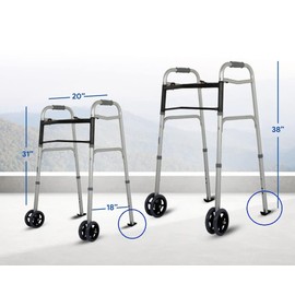 American Goods Walker Ski Glides Universal Fit for Most 1" Folding Walker Sliders (1 Pair) Durable Universal Medical Walker Accessories