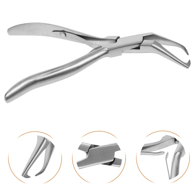 COHEALI 1Pair Hair Extension Pliers Tool Angled Clamp for Easy