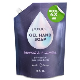 Puracy Organic Hand Soap, Professional Hand Washers We've All Become, Moisturizing Natural Gel Hand Wash Soap, Liquid Hand Soap Refills for Soft Skin (Refill Lavender & Vanilla, 48 Ounce)