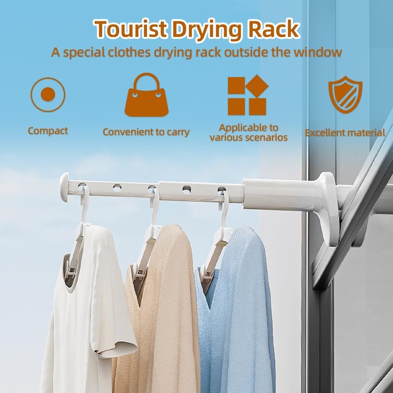 Casbomy Pack of 2 Foldable Clothes Airers, Portable Mini Wall