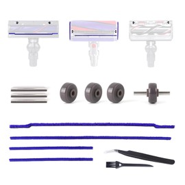 Plush Strips + Soleplate Wheels Replacement for Dyson V6 V7 V8 V10 V11 DC62 Direct Drive Cleaner Head Strips Felt Strips Rollers Replacement Parts