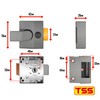 TSS Modern Non-Deadlocking Nightlatch, 40mm Backset, Complete with Rim Cylinder