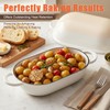 NSIRONS Enameled Cast Iron Oval Dutch Oven Pot with Lid,