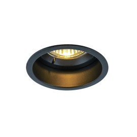SLV Recessed Ceiling Light Horn / Spotlight, Floodlight, Ceiling Light, Recessed Light, LED, Indoor Lighting, GU10 IP20/IP44 25 W, Black