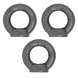 Ring Nuts M10 DIN 582 C15E Pack of 3 Eyelet Nuts Iron Raw Dark Grey Load 230 kg