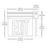 NICOR Lighting LED Emergency Exit Sign, Mirrored with Green Lettering