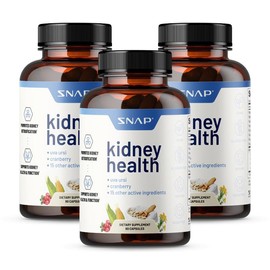 Snap Supplements - Kidney Health Support - Natural Kidney Cleanse Detox & Repair Formula - 15+ Active Ingredients - Specification: 3 Bottles